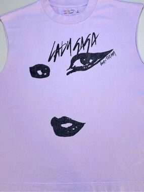 Abercrombie x Lady Gaga Born This Way Pink Graphic Muscle Tee S/XXS